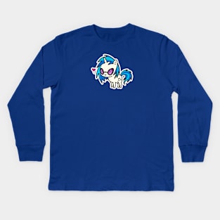 DJ Pon-3 chibi Kids Long Sleeve T-Shirt